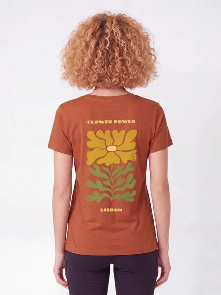 watapparel watapparel T-Shirt Frauen Lisbon Flora, Heritage brown, – Produktbild 2 von 3