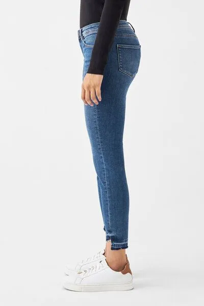 DAWN Damen Jeans MID SUN Slim Design Details DAWN Bio-Baumwolle, Medium blue, – Produktbild 3 von 5