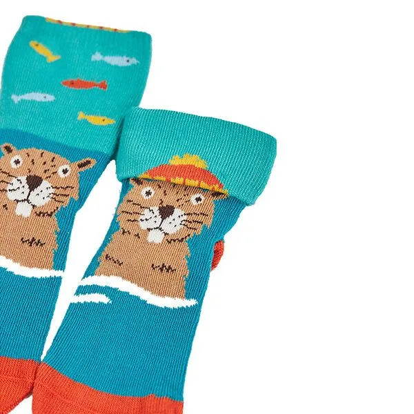 Frugi Frugi Socken Bieber 2 Pack | National Trust | Beaver | Fold over Socks – Produktbild 4 von 4