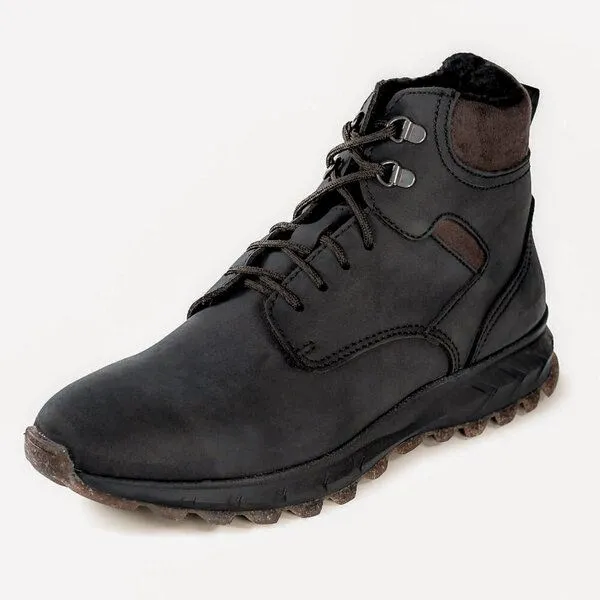 Fairticken Fairticken Gefütterte vegane Winter Outdoor-Stiefel LOURO Men in Nubuk-Optik, Schwarz, – Produktbild 1 von 4