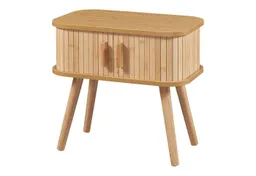 en.casa Nachttisch, »Nordkapp« mit 2 Türen 48 x 30 x 45 cm Holz Bambus – Produktbild 1 von 1