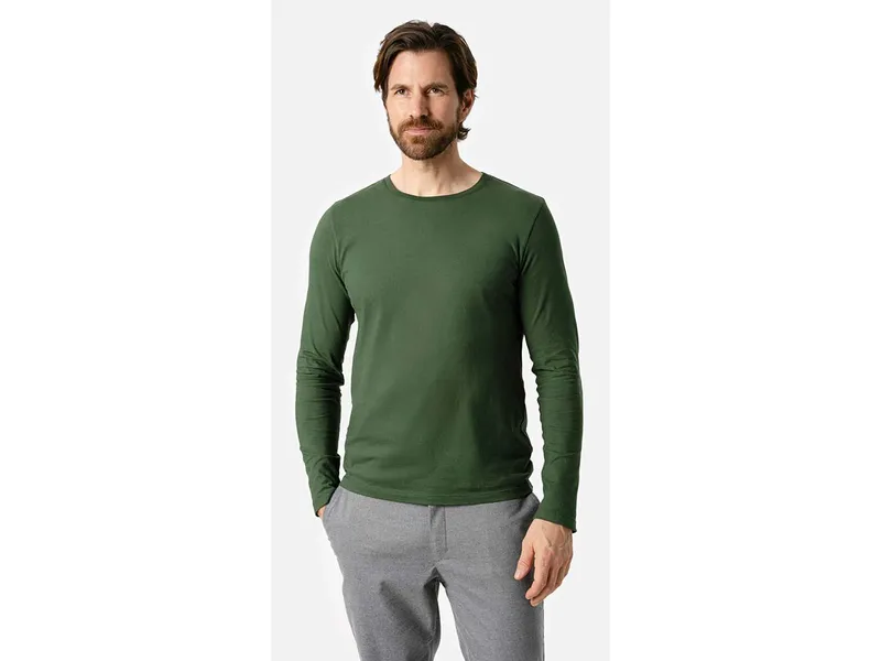 Living Crafts Living Crafts Herren Langarm-Shirt (100% Bio-Baumwolle), Grün, – Produktbild 5 von 8