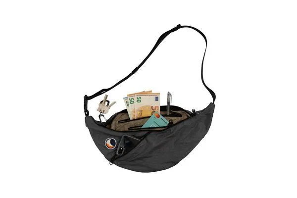 Ticket to the Moon Ticket to the Moon upcycled Bauchtasche/Crossbody Umhängetasche "Sling Bag", Basic dark grey, – Produktbild 2 von 3