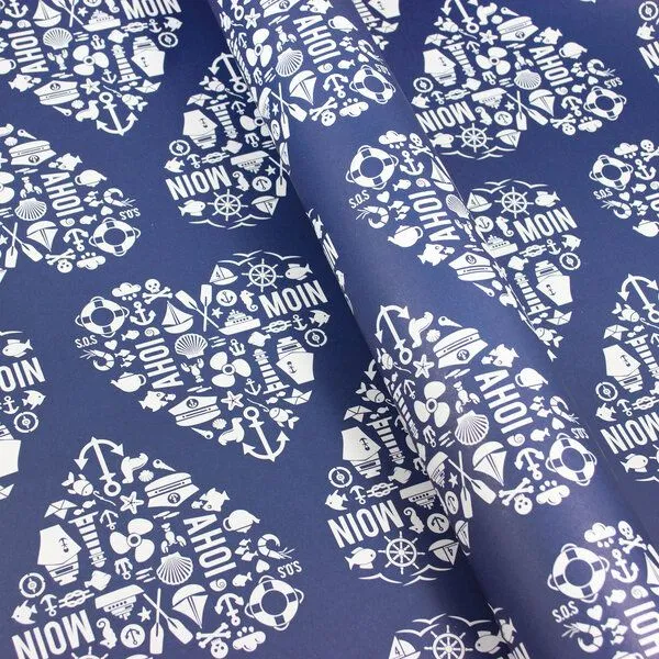 Bow & Hummingbird Bow & Hummingbird Maritimes Geschenkpapier "Nordisch by Heart" aus Recyclingpapier – Produktbild 1 von 4