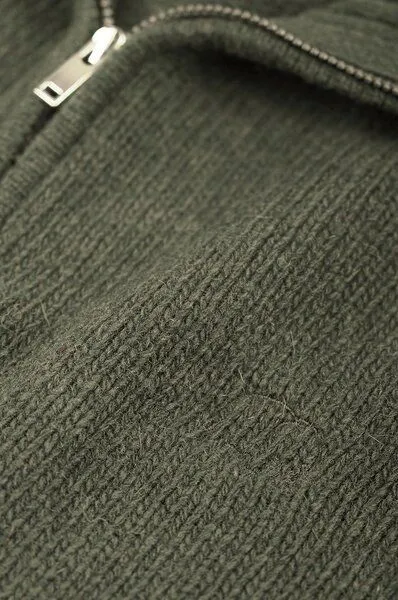 Trendsplant Trendsplant Bernia Quarter Zip Knit Sage, Oliv, – Produktbild 4 von 4