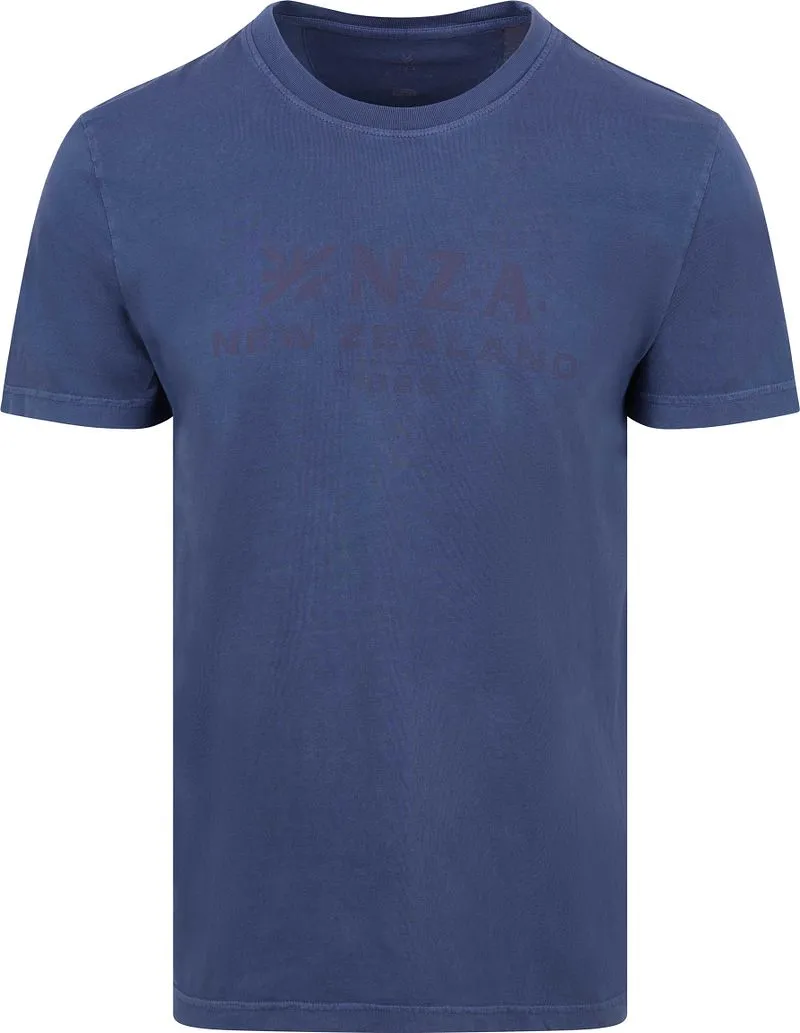 new zealand auckland new zealand auckland NZA T-Shirt Faded Logo Navy, Hellblau, – Produktbild 2 von 5