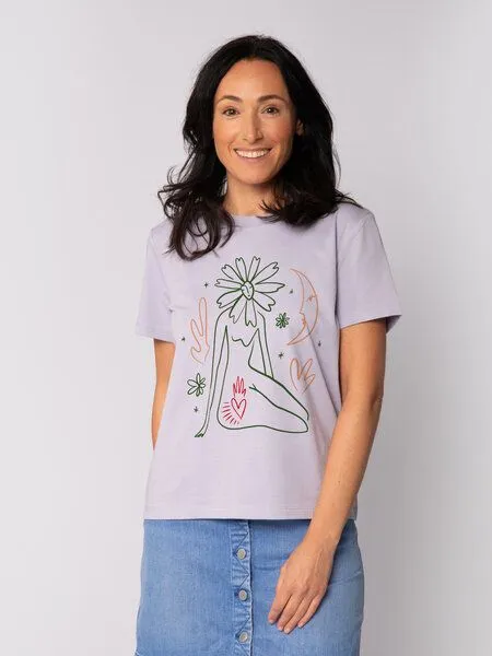 watapparel watapparel T-Shirt Frauen Love and flex, Lavender, – Produktbild 1 von 3