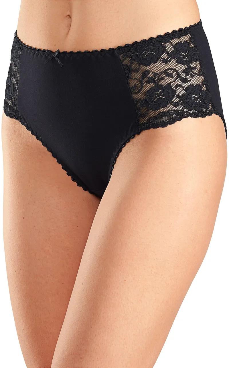 petite fleur by Lascana Hüftslip schwarz, Schwarz, – Produktbild 2 von 3