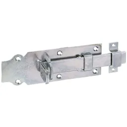 Alberts ALBERTS Schlossriegel, mit flachem Griff, gerade, mit Schlaufe, disp., Platte LxB160x56mm – Produktbild 1 von 1