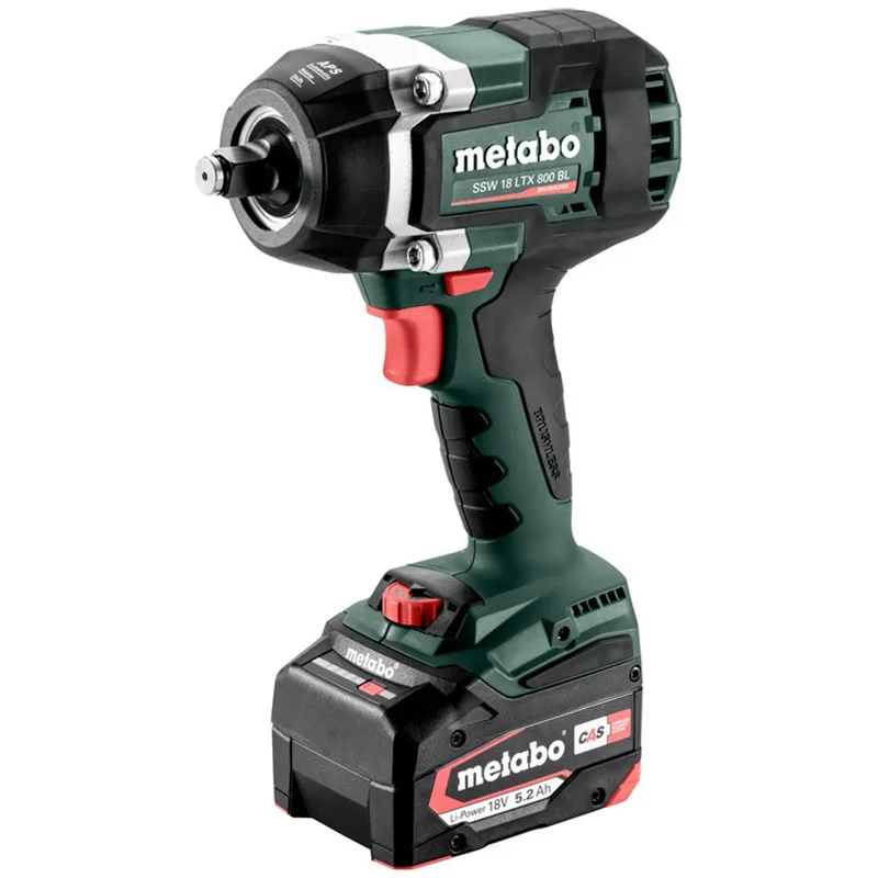Metabo Metabo Akku-Schlagschrauber SSW 18 LTX 800 BL, incl. 2x Akku Li-Power/5,2 Ah, Ladegerät, metaBOX – Produktbild 1 von 1
