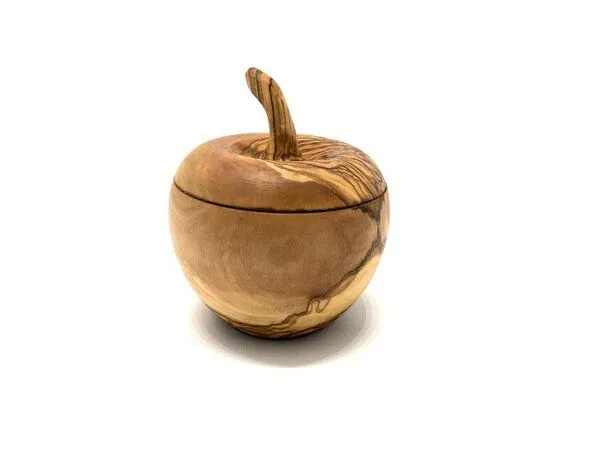 Olivenholz erleben Olivenholz erleben Dose wie Apfel aus Olivenholz – Produktbild 1 von 4