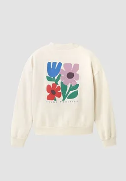 recolution Damen Sweatshirt aus Bio-Baumwolle - NERINE THINK POSITIVE - recolution – Produktbild 1 von 1