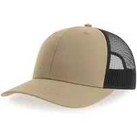 Atlantis Headwear Atlantis Headwear Bryce Mesh Cap zweifarbig aus Recyceltem Polyester, Khaki/schwarz, – Produktbild 3 von 3