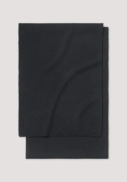 hessnatur hessnatur Strick Schal aus Bio-Merinowolle mit Cashmere, Schwarz, – Produktbild 3 von 3