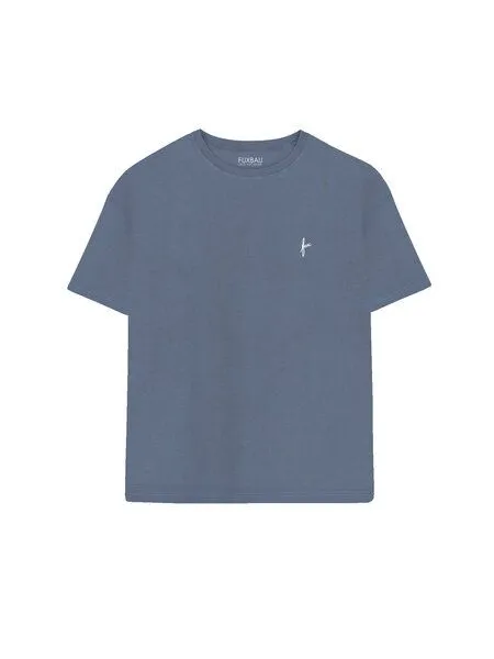 FUXBAU FUXBAU Frauen fux T-Shirt - seegrün, seeblau & rot, Seeblau, – Produktbild 2 von 4