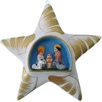 Mitienda Shop Mitienda Shop Christbaumschmuck aus Keramik, Krippenstern, Weiss, – Produktbild 1 von 1