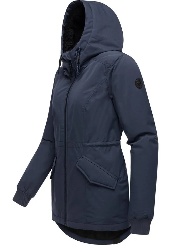 ragwear ragwear Winterjacke Dowey Warm Rain (1-St) Wasserdichte Damen Jacke für den Winter, Blau, – Produktbild 3 von 4