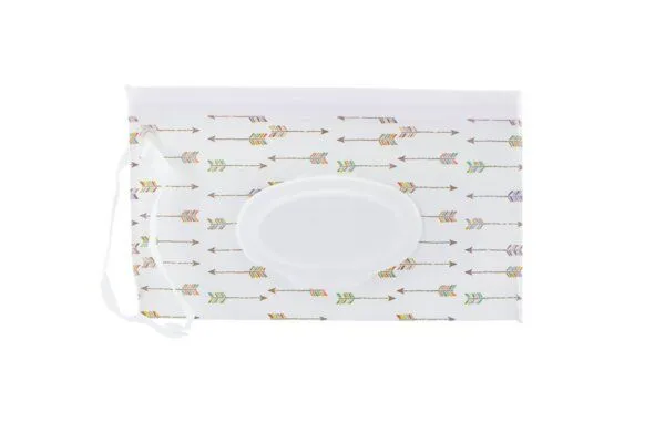 NoWaste Wrapping NoWaste Wrapping Silikonbox für Feuchttücher 22,5 x 14cm, Pfeile (weiß), – Produktbild 2 von 2