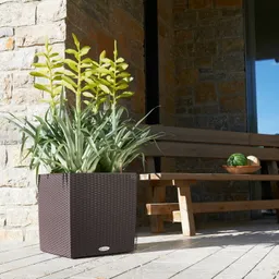 Lechuza® Lechuza® 'Cube Cottage 30', mokka, ca. 29,5 x 29,5 x H 30 cm – Produktbild 1 von 1