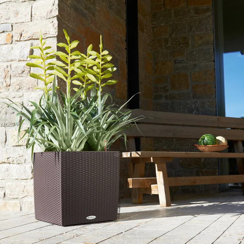 Lechuza® Lechuza® 'Cube Cottage 30', mokka, ca. 29,5 x 29,5 x H 30 cm, Braun, – Produktbild 1 von 1