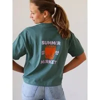 Kultgut Kultgut Artdesign - Shirt 100% Biobaumwolle - Boxiform- /Summer Market – Produktbild 1 von 1