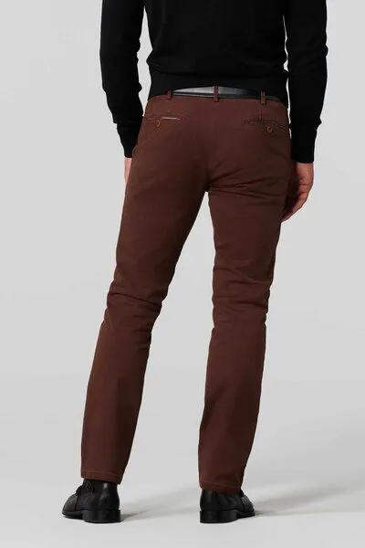 Meyer MEYER Micro Print Baumwoll Twill Chino, Rot (kupfer), – Produktbild 3 von 4
