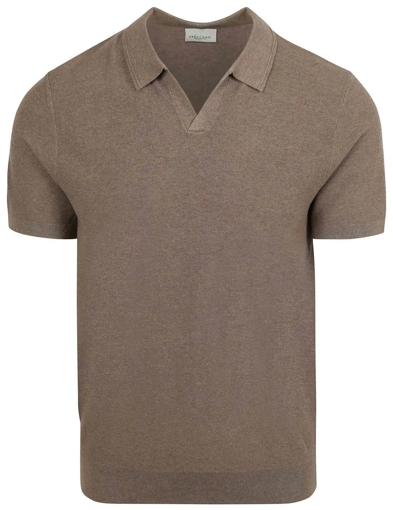 Profuomo Profuomo Poloshirt Riva Luxury Structure Taupe - Größe S, Taupe, – Produktbild 2 von 3