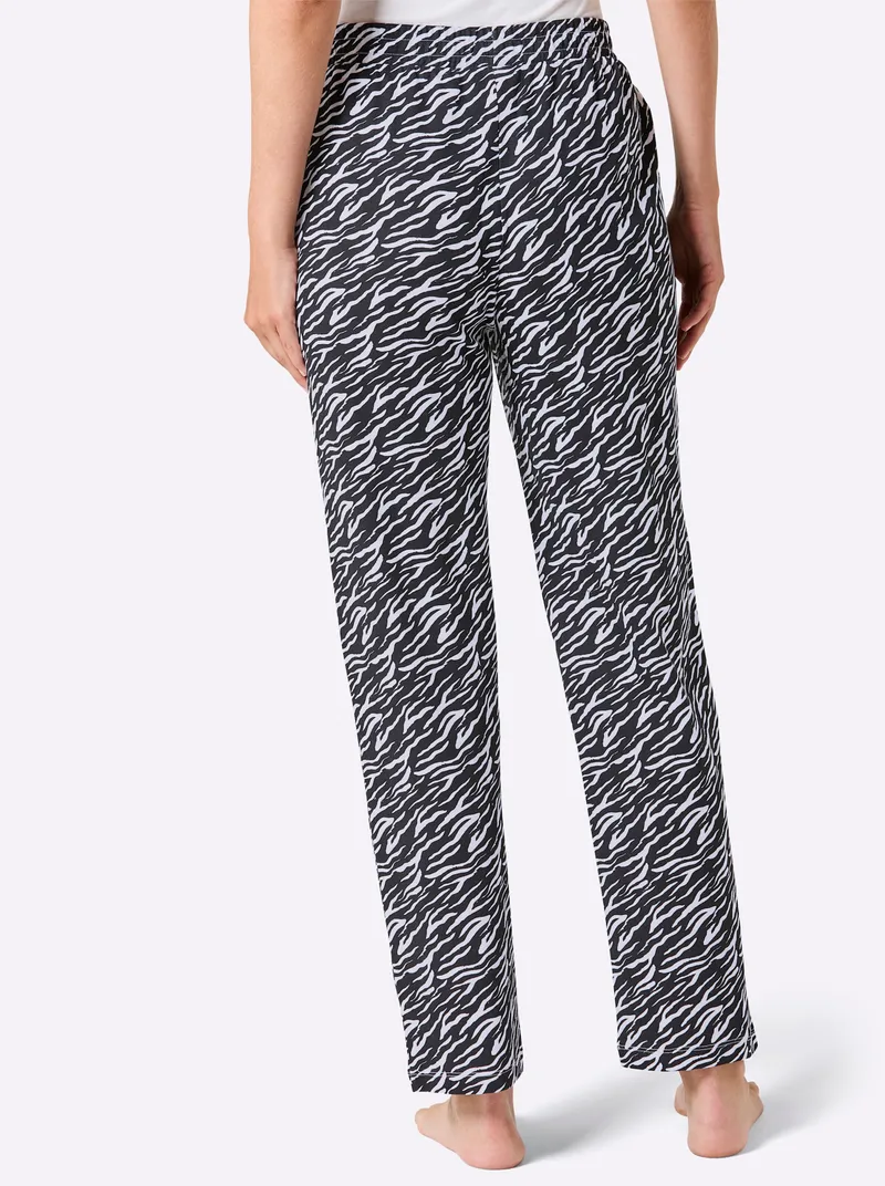 feel good Hose schwarz-weiß, Schwarz-weiß, – Produktbild 2 von 2