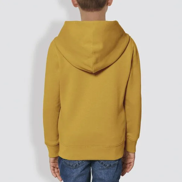 little kiwi little kiwi Kinder Hoodie, "Igel", Ocker-gelb, – Produktbild 3 von 4