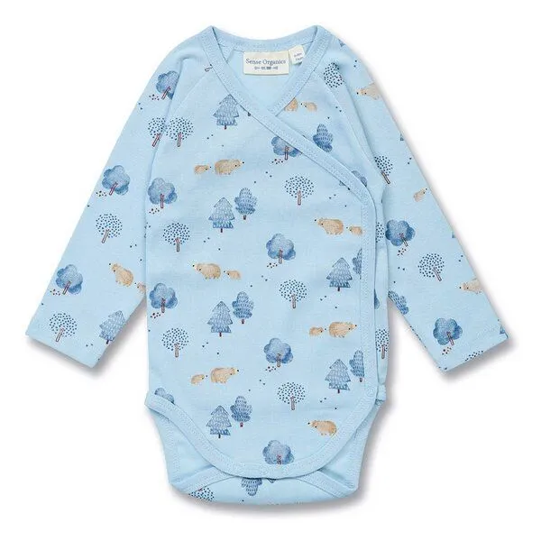 Sense Organics Sense Organics Wickelbody, Modell YGON, Wald-druck auf hellblau, – Produktbild 1 von 4