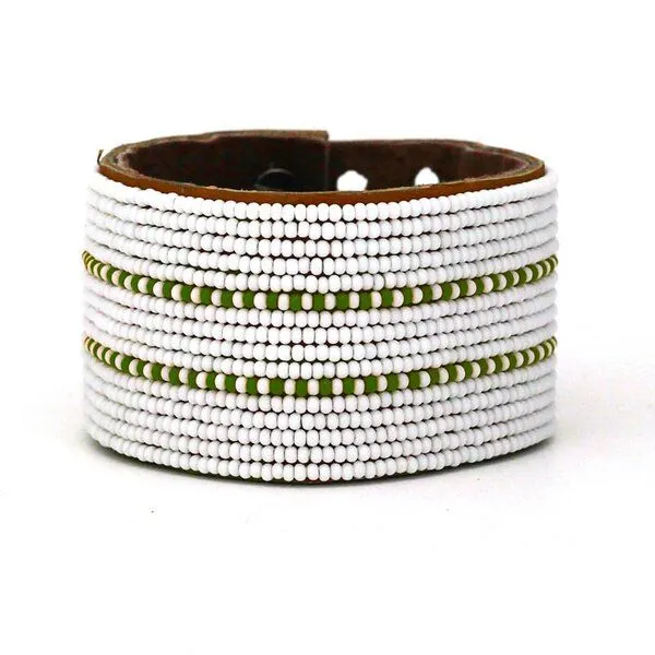 Swahili Coast Swahili Coast Perlenarmband & Armreif - DASHES, Olive (grün), – Produktbild 2 von 2