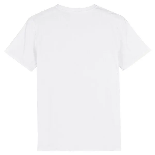 Spangeltangel Spangeltangel T-Shirt "Weltscheibe", Herren, bedruckt, Siebdruck, Schallplatte und Erdkugel, Weiß, – Produktbild 3 von 4