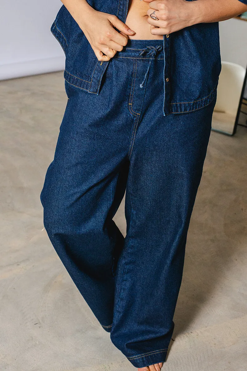 el.résidu el.résidu Damen vegan Jeans Elena, Extra dunkelblau, – Produktbild 2 von 2