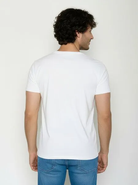 GreenBomb GREENBOMB Basic Guide - Sportliches T-Shirt aus Bio-Baumwolle / GOTS / Fair & Vegan, Weiß (white), – Produktbild 4 von 4