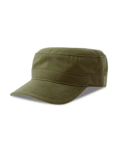Atlantis Headwear Atlantis Headwear Armycap geschwungener Schirm größenverstellbar mit Klettverschluss, Olive, – Produktbild 1 von 3