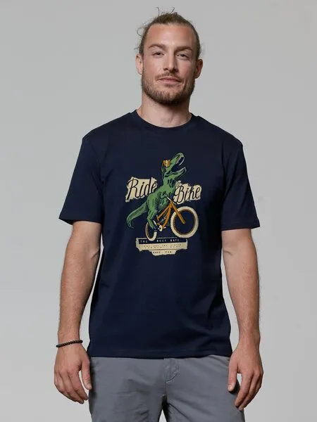 watapparel watapparel T-Shirt Unisex T-Rex Fahrrad, French navy, – Produktbild 2 von 3