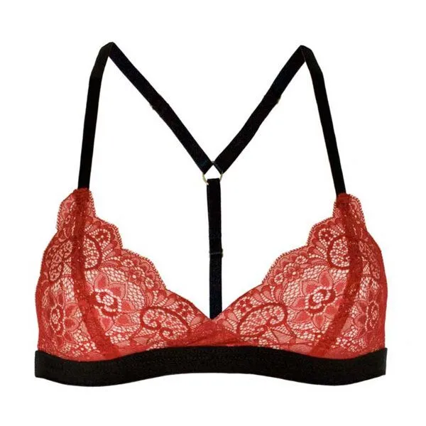 Golden Circle Clothing Golden Circle Clothing Spitzen-BH mit Biogummi, Rot, – Produktbild 1 von 4