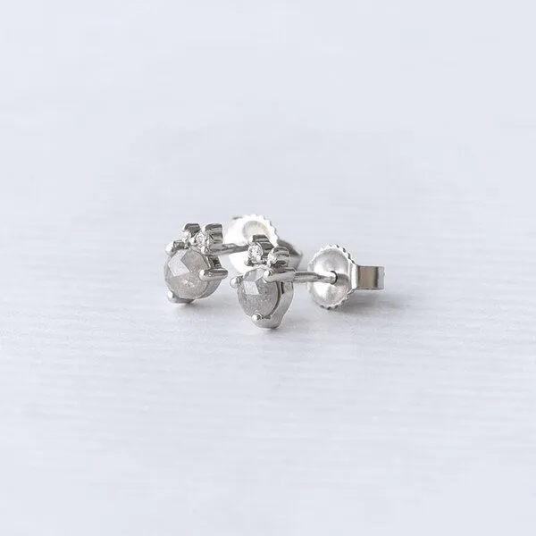 Eppi Eppi Goldohrringe mit Salt´n´Pepper Diamanten Meave, Gelb, – Produktbild 2 von 4