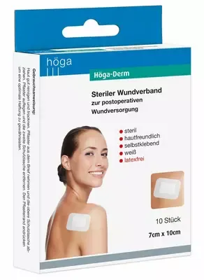 Höga-Pharm HÖGA DERM Pflaster steril 70x100 mm 10 St Pflaster – Produktbild 1 von 1