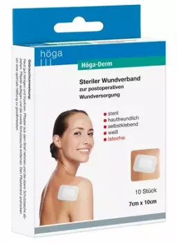 Höga-Pharm HÖGA DERM Pflaster steril 70x100 mm 10 St Pflaster – Produktbild 1 von 1