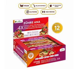 Zühre Ana® Riegel Proteinriegel Mix Box 12x – Vegan, Glutenfrei, Ohne Zuckerzusatz, 420 g, Proteinreicher, leckerer Snack, 35gr x 12 Stück – Produktbild 1 von 1