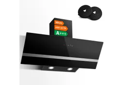 SNDOAS Kopffreihaube Dunstabzugshaube 90cm, Abluft/Umluft, 450 m³/h mit 3 Stufen + Boost Berührungssteuerung, Schräghaube, LED, A+++ – Produktbild 1 von 1