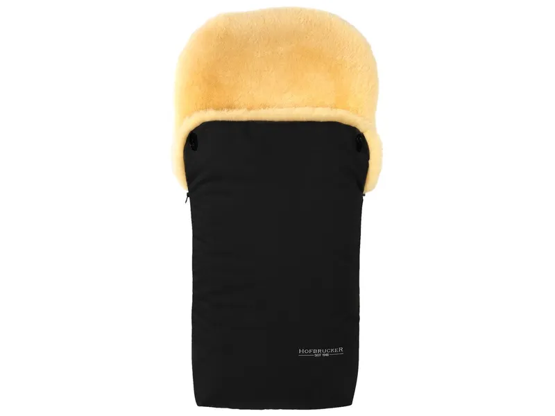 Hofbrucker Hofbrucker Fußsack Kinderwagen Lammfell Putzi Maße 90 x 34 x 10 cm, Schwarz, – Produktbild 2 von 4