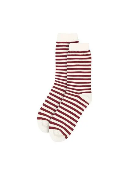 FUXBAU FUXBAU Streifensocken, Bordeaux, – Produktbild 2 von 4