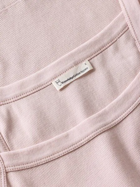 KnowledgeCotton Apparel KnowledgeCotton Apparel Ripptop - Rib strap top - aus Bio-Baumwolle, Rosa (pale-lilac), – Produktbild 3 von 4