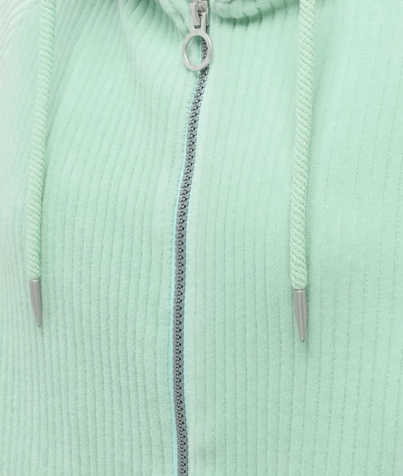 ragwear ragwear Sweatjacke Corduly Cordy Freizeitjacke Zip-Hoodie aus weichem Kord in Samt-Haptik, Grün, – Produktbild 1 von 4
