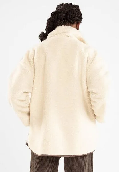 Alma & Lovis Alma & Lovis Woll-Teddy-/ Softshell-Wendejacke aus Bio-Baumwolle und Schurwolle, Ecru (beige), – Produktbild 4 von 4
