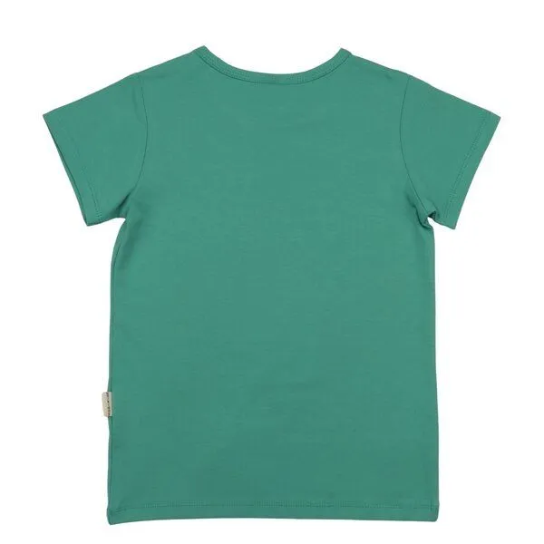 Walkiddy Walkiddy T-Shirt Grün Fußball-Frontprint Bio-Baumwolle GOTS – Produktbild 3 von 3