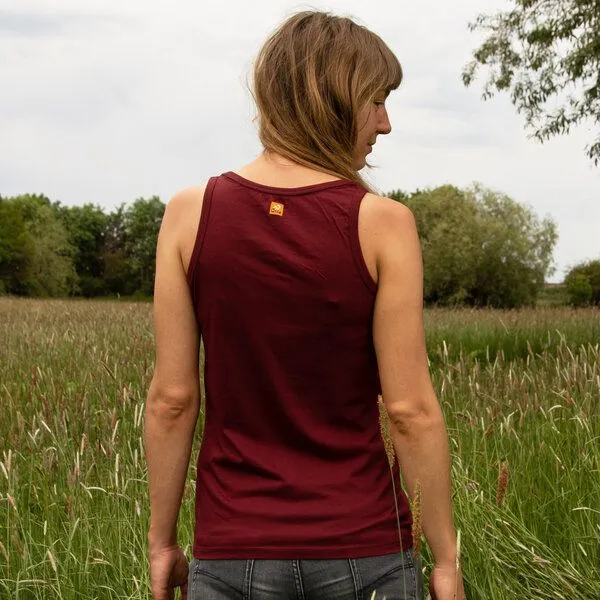 Cmig Cmig Damen Tank-Top Erle mit Elster in burgundy – Produktbild 4 von 4