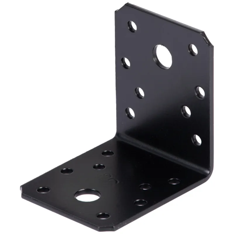 Alberts ALBERTS Winkelverbinder, sendzimirverzinkt, schwarz kunststoffbesch., TxHxB 70x70x55 mm – Produktbild 1 von 1